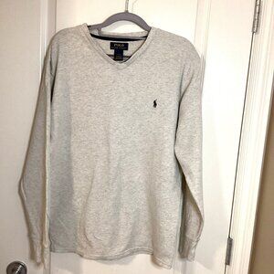 Polo Ralph Lauren Men's V-Neck Sweater Long Sleeve Size L Cotton Classic Fit